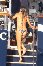 HEIDI KLUM in Bikini on a Yacht in Cap D
