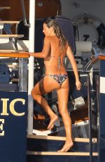 HEIDI KLUM in Bikini on a Yacht in Cap D