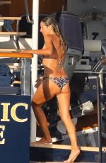 HEIDI KLUM in Bikini on a Yacht in Cap D