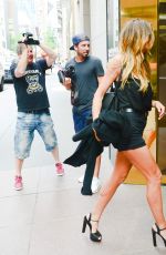 HEIDI KLUM in Shorts Leaves Her Hotel in New York 07/10/2017