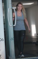 HILARY DUFF at a Gym in West Hollywood 07/08/2017
