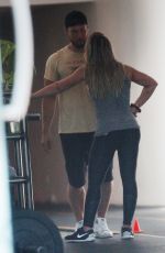 HILARY DUFF at a Gym in West Hollywood 07/08/2017