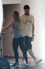 HILARY DUFF at a Gym in West Hollywood 07/08/2017