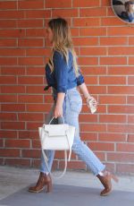 HILARY DUFF in Ripped Jeans Out and About in Beverly Hills 07/28/2017