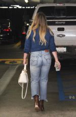 HILARY DUFF in Ripped Jeans Out and About in Beverly Hills 07/28/2017