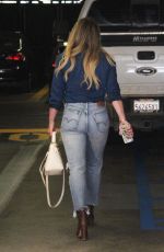 HILARY DUFF in Ripped Jeans Out and About in Beverly Hills 07/28/2017
