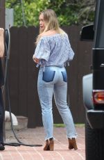 HILARY DUFF in Tight Jeans at a Friend