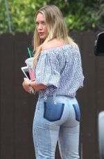 HILARY DUFF in Tight Jeans at a Friend