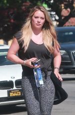 HILARY DUFF in Tights Heading to Pilates Class in Sherman Oaks 07/22/2017