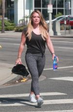 HILARY DUFF in Tights Heading to Pilates Class in Sherman Oaks 07/22/2017