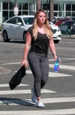 HILARY DUFF in Tights Heading to Pilates Class in Sherman Oaks 07/22/2017