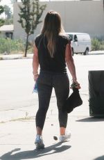 HILARY DUFF in Tights Heading to Pilates Class in Sherman Oaks 07/22/2017