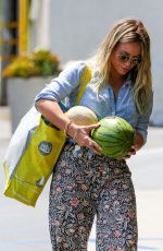 HILARY DUFF Shopping at Whole Foods in Beverly Hills 07/05/2017