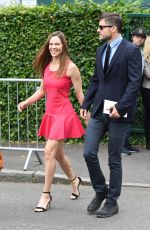 HILARY SWANK Leaves Wimbledon Tennis Championships in London 07/15/2017