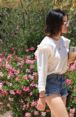 LUCY HALE in Denim Cutoffs Out in Los Angeles 07/07/2017