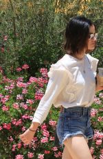 LUCY HALE in Denim Cutoffs Out in Los Angeles 07/07/2017