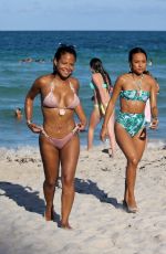 KARREUCHE TRAN and CHRISTINA MILAN in Bikinis at a Beach in Miami 07/11/2017