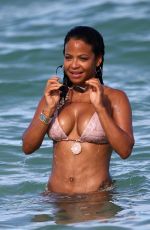 KARREUCHE TRAN and CHRISTINA MILAN in Bikinis at a Beach in Miami 07/11/2017