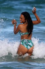 KARREUCHE TRAN and CHRISTINA MILAN in Bikinis at a Beach in Miami 07/11/2017