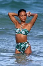 KARREUCHE TRAN and CHRISTINA MILAN in Bikinis at a Beach in Miami 07/11/2017