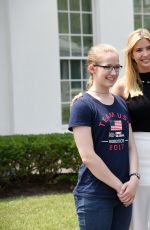 IVANKA TRUMP with Students in Front of West Wing at White House 07/20/2017