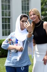 IVANKA TRUMP with Students in Front of West Wing at White House 07/20/2017
