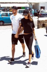 IZABEL GOULART and Kevin Trapp Out in Mykonos 07/07/2017