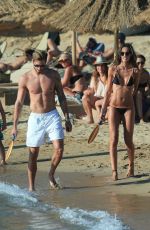 IZABEL GOULART in Bikini on the Beach in Mykonos 07/10/2017