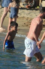 IZABEL GOULART in Bikini on the Beach in Mykonos 07/10/2017