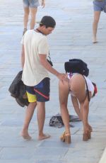 JACKIE CRUZ in Swimsuit at a Beach in Barcelona 07/28/2017