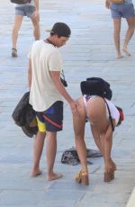 JACKIE CRUZ in Swimsuit at a Beach in Barcelona 07/28/2017