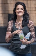 JAIMIE ALEXANDER on the Set of Blindspot in New York 07/10/2017