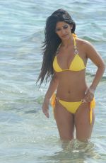 JASMIN WALIA in Bikini on the Boeach in Ibiza 07/05/2017
