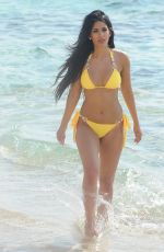 JASMIN WALIA in Bikini on the Boeach in Ibiza 07/05/2017