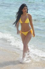 JASMIN WALIA in Bikini on the Boeach in Ibiza 07/05/2017