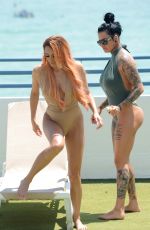 JEMMA LUCY and ZARALENA JACKSO in Swimsuits on Vacation in Portugal 07/18/2017