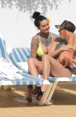 JEMMA LUCY and ZARALENA JACKSON in Bikinis at a Pool in Portugal 07/21/2017