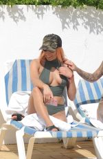 JEMMA LUCY and ZARALENA JACKSON in Bikinis at a Pool in Portugal 07/21/2017