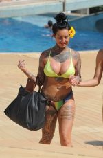 JEMMA LUCY and ZARALENA JACKSON in Bikinis at a Pool in Portugal 07/21/2017