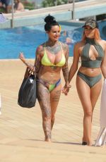 JEMMA LUCY and ZARALENA JACKSON in Bikinis at a Pool in Portugal 07/21/2017