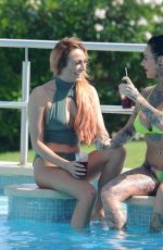 JEMMA LUCY and ZARALENA JACKSON in Bikinis at a Pool in Portugal 07/21/2017