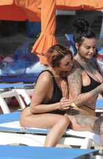 JEMMA LUCY and ZARALENA JACKSON on the Beach in Spain 07/06/2017