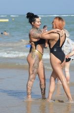 JEMMA LUCY and ZARALENA JACKSON on the Beach in Spain 07/06/2017