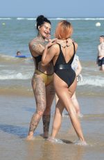 JEMMA LUCY and ZARALENA JACKSON on the Beach in Spain 07/06/2017