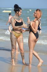 JEMMA LUCY and ZARALENA JACKSON on the Beach in Spain 07/06/2017