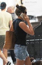JENNIFER ANISTON Talking on Her Phone Out in New York 07/18/2017