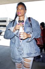 JENNIFER HUDSON at LAX Airport in Los Angeles 07/02/2017