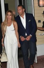 JENNIFER LOPEZ at Prime 112 Restaurant in Miami 07/24/2017