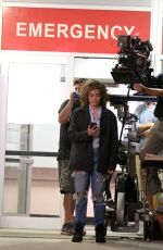 JENNIFER LOPEZ on the Set of Shades of Blue at Metropolitan Hospital Center in New York 07/05/2017