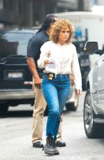 JENNIFER LOPEZ on the Set of Shades of Blue in New York 07/06/2017